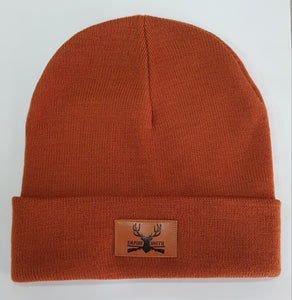 Beanie - leather patch