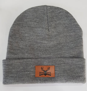 Beanie - leather patch