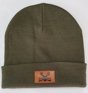 Beanie - leather patch